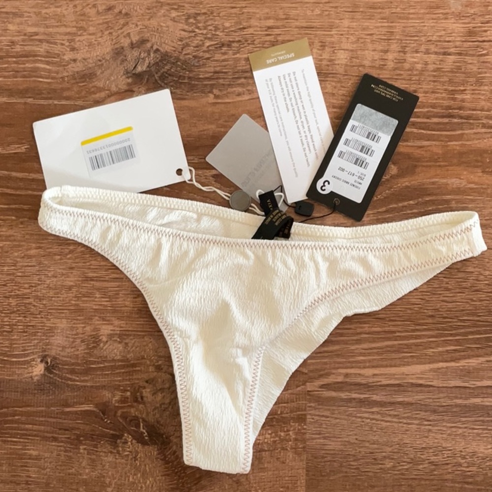 Cream cheeky bikini bottom by vix